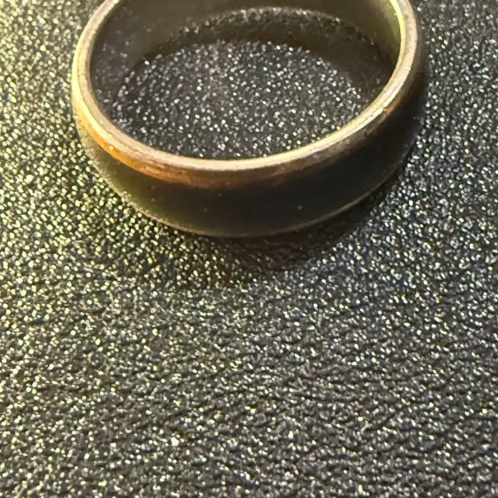 Men's Vintage ICQ Natural Stone Tiger Eye Band Ring Size 9